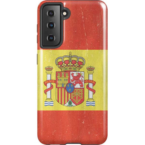 Spain Flag Distressed Galaxy S21 5G Pro Case